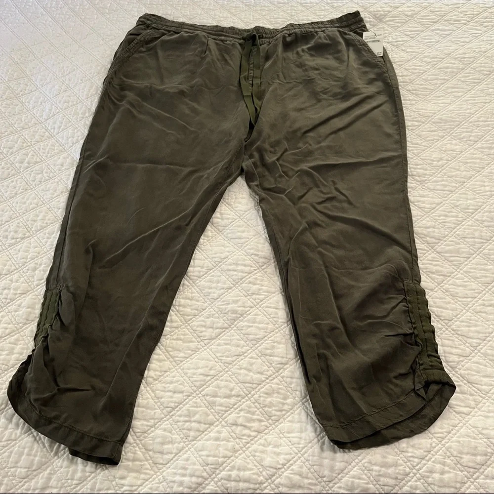 NWT Caslon 100% tencel lyocell drawstring pants 1X